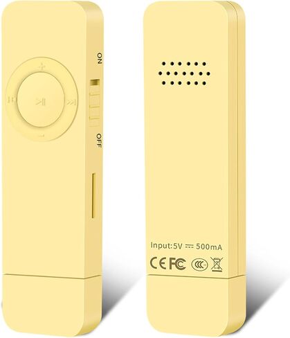 مشغل MP3، مشغل موسيقى مع بطاقة Micro SD سعة 8 جيجابايت، مكبر صوت مدمج، مشغل موسيقى رفيع للغاية، صوت HiFi محمول بدون فقدان، يدعم حتى 64 جيجابايت in Saudi Arabia