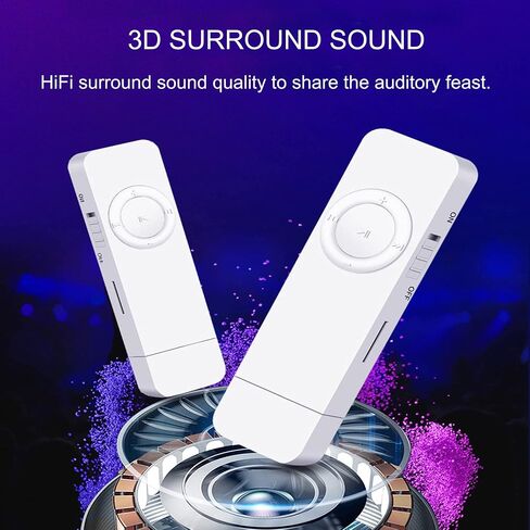 مشغل MP3، مشغل موسيقى مع بطاقة Micro SD سعة 8 جيجابايت، مكبر صوت مدمج، مشغل موسيقى رفيع للغاية، صوت HiFi محمول بدون فقدان، يدعم حتى 64 جيجابايت in Saudi Arabia