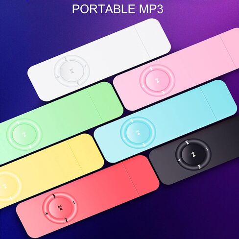 مشغل MP3، مشغل موسيقى مع بطاقة Micro SD سعة 8 جيجابايت، مكبر صوت مدمج، مشغل موسيقى رفيع للغاية، صوت HiFi محمول بدون فقدان، يدعم حتى 64 جيجابايت in Saudi Arabia