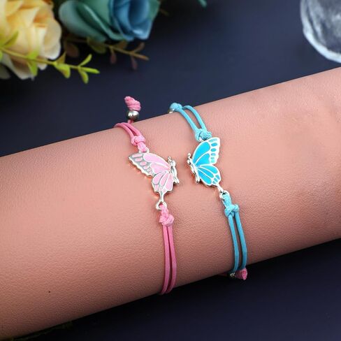 mjartoria bff قلادة وأساور ل2-كريستال الصداقة قلادة سوار أفضل صديق قلادة مطابقة قلادة أساور هدايا للنساء الفتيات in Saudi Arabia