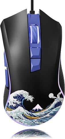 XVX G705 Wired Gaming Mouse, 12000 DPI RGB Gaming Mouse with 12 Backlit Modes & 7 Macro Buttons, PC Gaming Mice Support DIY Keybinding, Mouse Gamer Computer Mouse for Laptop PC Mac Windows,Topographic in Saudi Arabia