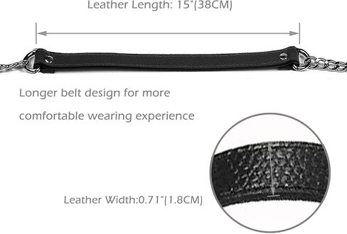 VanEnjoy سلسلة بديلة 18 مم وأشرطة كتف من الجلد الطبيعي لحقائب اليد وحقائب المحفظة - نسخة ممتدة (معدن أسود) in Kuwait