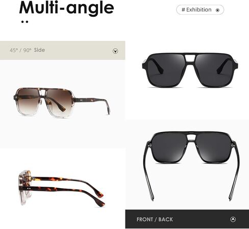 kimorn Sunglasses Womens Men Trendy Retro Sun Glasses Oversize Square Frame Shades K1650 in Saudi Arabia