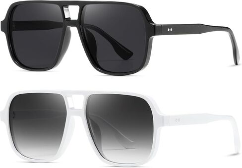 kimorn Sunglasses Womens Men Trendy Retro Sun Glasses Oversize Square Frame Shades K1650 in Saudi Arabia