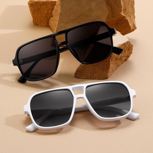 kimorn Sunglasses Womens Men Trendy Retro Sun Glasses Oversize Square Frame Shades K1650 in Saudi Arabia