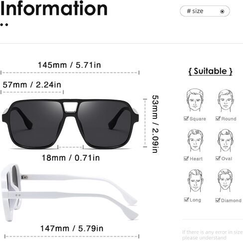 kimorn Sunglasses Womens Men Trendy Retro Sun Glasses Oversize Square Frame Shades K1650 in Saudi Arabia