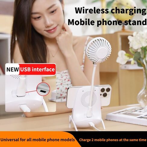 Mini Chair Wireless Charger Multifunctional Phone Holder Wireless Charging for Potable Mini Chair Charger with 2 USB Charging Ports for All Phones in Saudi Arabia
