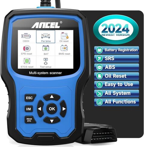 ANCEL BM700 Battery Registration Tool Fits for BMW, Full Diagnostic Tool Professional SRS Airbag Reset Scan Tool for Mini Cooper OBD1 OBD2 Scanner Car Engine Code Reader Injector Coding Oil Reset in Saudi Arabia