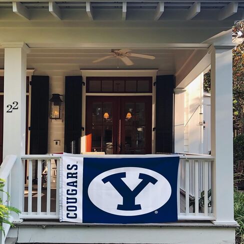 لافتات علم جامعة صبار الصحراء بريغهام يونغ الكوجر BYU Cougs أعلام 100% بوليستر للاستخدام الداخلي والخارجي 3x5 (اسم الفريق) in Saudi Arabia