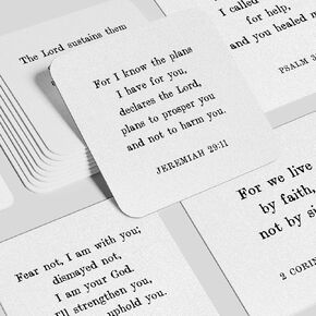Bible Verse Cards, 60 Mini Scripture Cards with Bible Verses on 300GSM Pearl Paper, Inspirational Christian Gift Set (Minimalist Black & White) -A02 in Saudi Arabia