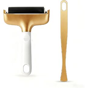 Brayer Roller & Mat Tweezers Remover Tool Set Crafting Brayer for Cricut/Silhouette/Brother Crafting Printmaking Fabric Crafting and T-Shirts Heat Transfer Projects(Gold) in Saudi Arabia