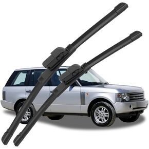 26"+26" Silicone Wiper Blades for Range Rover L322 Vogue HSE 2002 2003 2004 2005 2006 2007 2008 2009 2010 2011 2012 All-Season Front Windshield Replacement Quiet & Smooth in Kuwait