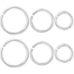 6pcs 925 Sterling Silver Jump Rings, 4mm/5mm/6mm Jewelry Open Jump Rings Split Ring Connector, Small Round Key Ring for Jewelry Making DIY Crafts Keychains in Kuwait
