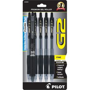 مجموعة Pilot G2 + FriXion Clicker Companion Pack، نقطة دقيقة 0.7 مم، حبر أسود، عبوة من 6 أسطوانات جل ممتازة - للاستخدام في المدرسة والمكتب والأعمال in Kuwait