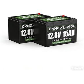 OKMO 12V 15Ah LiFePO4 Lithium Battery 12.8V, 15000+ Deep Cycles rechargeable for Lighting, Kayak Fish Finder, Radio, Backup Power and More in Saudi Arabia