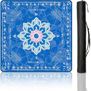 Mahjong Mat for Table,Premium Mahjong Accessories,31.5" x 31.5",Noise-Reducing Table Cover for Mahjong, Poker, Board Games, Dominoes, and Card Games（Blue-2） in Saudi Arabia