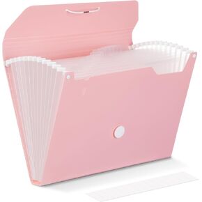Comix Accordion File Organizer, 13 Pocket Expanding File Floder with Labels for A4/Letter Size Documents, Accordion File Folder for Office, Home, School（Black） in Kuwait