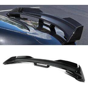 for Mustang Rear Wickerbill Spoiler Set Compatible with 2024 2025 Ford Mustang EcoBoost GT Dark Horse Style Rear Trunk Spoiler Wing Wicker Bill(Carbon Fiber Pattern)（ABS） in Saudi Arabia