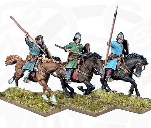 تم تسليم ألعاب الحرب - منمنمات Victrix Norman Unarmoured Cavalry مقاس 28 مم مع تنزيل STL مصغر إضافي - 12 شخصية محمولة بأسلحة - قم ببناء النورمان والبريتون والأندلسيين والصليبيين للعبة الحرب in Kuwait