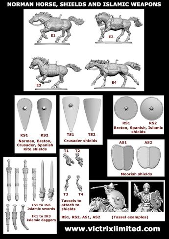 تم تسليم ألعاب الحرب - منمنمات Victrix Norman Unarmoured Cavalry مقاس 28 مم مع تنزيل STL مصغر إضافي - 12 شخصية محمولة بأسلحة - قم ببناء النورمان والبريتون والأندلسيين والصليبيين للعبة الحرب in Kuwait