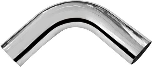 5" ID OD 90 Degree Chrome Exhaust Elbows 18" Length, Polished Finish Universal Fit for Automotive in Saudi Arabia