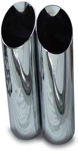 Truck Exhaust Kits - Shop Line Dual Exhaust Sytem 2.5 inch Aluminized Pipe Cherry Bomb Extreme Muffler Chrome Tips in Saudi Arabia