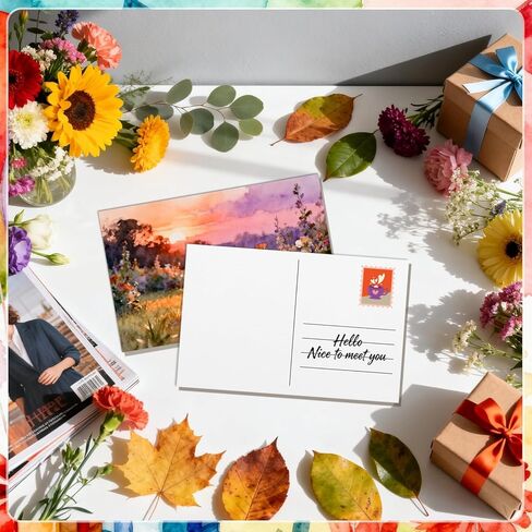 LOTMER 100 Pack Watercolor Postcards, 100% Cotton 140lb/300gsm Blank Postcards 4x6 Inch Watercolor Paper Post Cards Blank Watercolor Cards for DIY, Mailing, Painting, Invitations, Gift Cards in Saudi Arabia