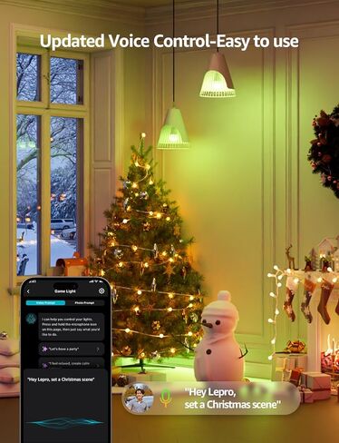 Lepro B1 AI Smart Light Bulbs - WiFi & Bluetooth RGBWW Color Changing LED Bulb Compatible with Alexa & Google Assistant, AI Generated Lighting, AI Voice Control, Music Sync, 2.4GHz Only, 2 Packs in Saudi Arabia