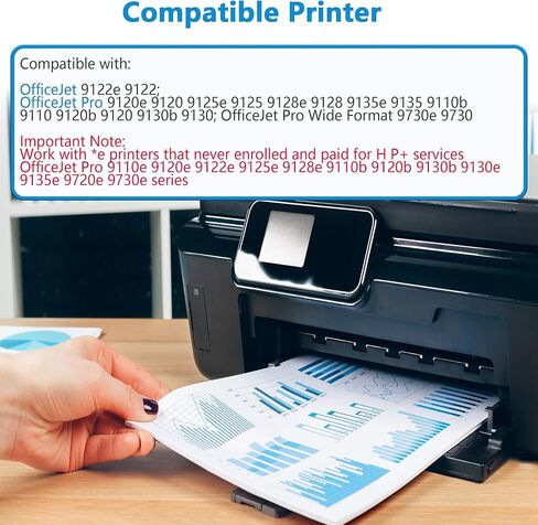 936e Ink Cartridges Compatible Replacement for HP 936 XL 936XL Work for OfficeJet 9122e Pro 9120 9120e 9125 9125e 9110b 9120b 9130b Wide Format 9730e 9730 Printer with V26.1.1 Chips ( Black, 2-Pack ) in Saudi Arabia