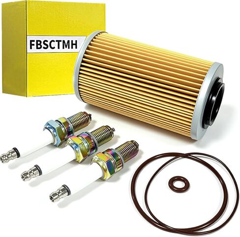 420956740 فلتر الزيت وDCPR8E Spark Plug O-Ring لـ Sea-Doo PWC 4-Tec Models 2002 & Up GTI 130 150 155 GTR GTX GTS 130 155 215 230 255 260 RXP 155 215 RXT 215 255 260 in Kuwait