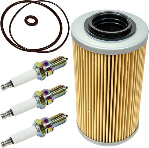 420956740 فلتر الزيت وDCPR8E Spark Plug O-Ring لـ Sea-Doo PWC 4-Tec Models 2002 & Up GTI 130 150 155 GTR GTX GTS 130 155 215 230 255 260 RXP 155 215 RXT 215 255 260 in Kuwait