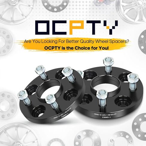 فواصل عجلة OCPTY 4x100 إلى 4x100 15 مم فواصل مزورة حقيقية مع خيط 12x1.5 مقاس 56.1 مم يناسب 1986-2005 لـ Acura 1980-2020 لهوندا 1991-2020 لفواصل Mitsubishi Hubcentric 2 قطعة in Kuwait