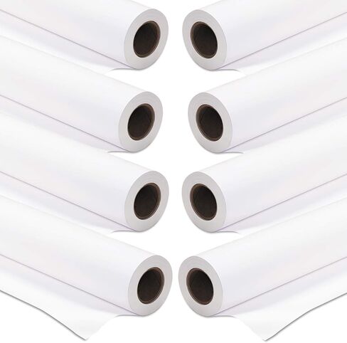 20lb Bond Paper - 8 Rolls at Bulk Pricing - 24" x 150' - 2" Core - 92 Bright White - Compatible with Inkjet Plotter Printers. in Saudi Arabia