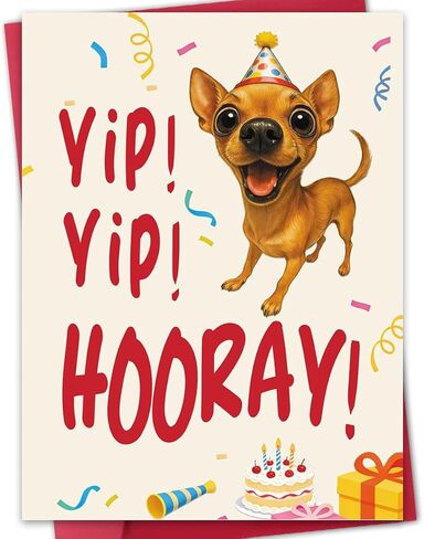Funny Dog Birthday Card, Corgi Birthday Card, Dog Lover Birthday Gift, Printed Inside, with Kraft Envelope and Gold Seal Sticker in Saudi Arabia