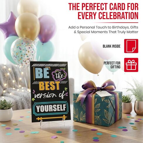 Iconikal 25-Count Inspirational Greeting Cards with Envelopes 4x6-Inch Motivational Quotes Blank Inside Encouragement Notes Bulk Pack in Saudi Arabia