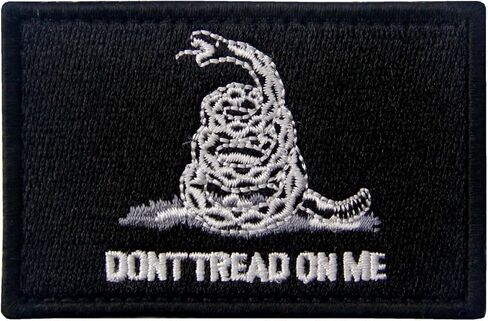 رقعة علم Dont Tread On Me، رقعة علم Gadsden التكتيكية المطرزة، رقع شعار الزي العسكري المعنوي وحلقة لحقائب الظهر والقبعات والسترات والسراويل (أسود) in Kuwait