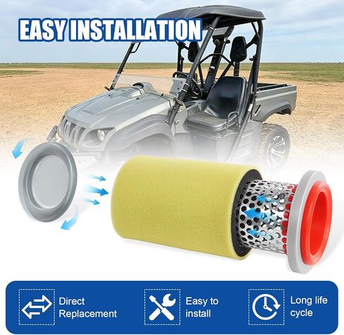 طقم فلتر زيت لغطاء دليل فلتر الهواء من أجل Yamaha Rhino 450 YXR450 2006-2009، متوافق مع Rhino 660 YXR660 2004-2007، استبدل 5UG-E4451-00-00، 5GH-13440-71-00 in Kuwait