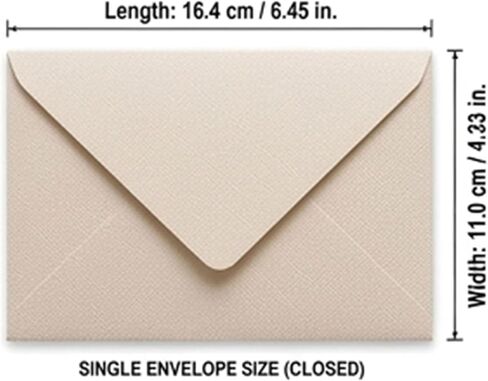 Spiritlink 20-Pack Linen White Embossed Envelopes, 16.4 x 11cm (6.46 x 4.33 Inches), 250gsm Heavy Duty Paper, Perfect for Wedding Invitations, Thank You Cards, Birthday Greetings & Business Letters in Kuwait
