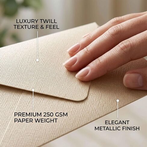 Spiritlink 20-Pack Linen White Embossed Envelopes, 16.4 x 11cm (6.46 x 4.33 Inches), 250gsm Heavy Duty Paper, Perfect for Wedding Invitations, Thank You Cards, Birthday Greetings & Business Letters in Kuwait