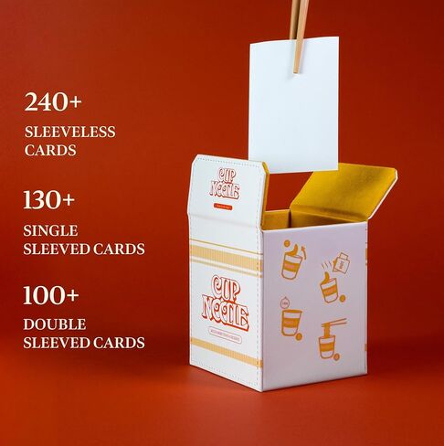 صندوق تخزين من نوع SleeveChief Instant Ramen Premium Design TCG | جلد نباتي وصندوق بطاقات تجارية داخلية ناعمة لأكثر من 100 بطاقة ذات أكمام مزدوجة | إغلاق مغناطيسي قوي لجميع ألعاب البطاقات in Kuwait