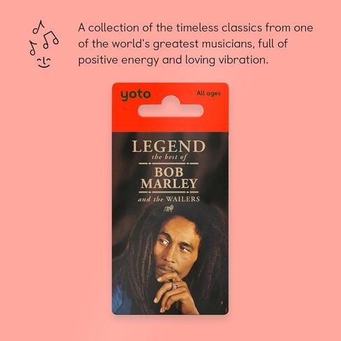 YOTO Legend: Bob Marley and The Wailers - بطاقة صوت للأطفال للاستخدام مع المشغل وجهاز صوتي صغير الكل في 1، استماع بدون شاشة مع موسيقى فردية ممتعة لحفلات اللعب والسفر in Kuwait