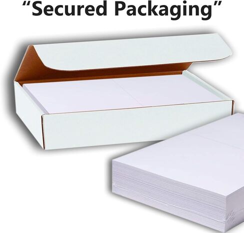 Hamilco White Cardstock Paper for A6 Folded Cards – 4.5" x 6.25", 80 lb Cover, Blank Note, Greeting & Invitation Cards, 100 Pack in Kuwait