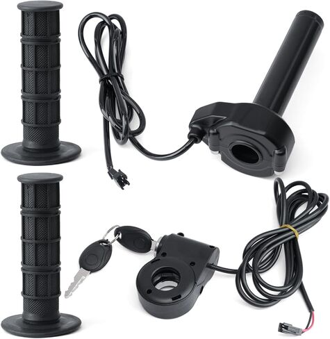 Full Twist Throttle Compatible with Ridstar Q20 Electric Dirt Bike, E-Bike Throttle Grip Cable Kit w/Rolling Bearing Ignition Switch Replacement Part in Saudi Arabia