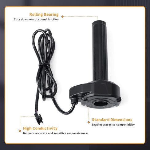 Full Twist Throttle Compatible with Ridstar Q20 Electric Dirt Bike, E-Bike Throttle Grip Cable Kit w/Rolling Bearing Ignition Switch Replacement Part in Saudi Arabia