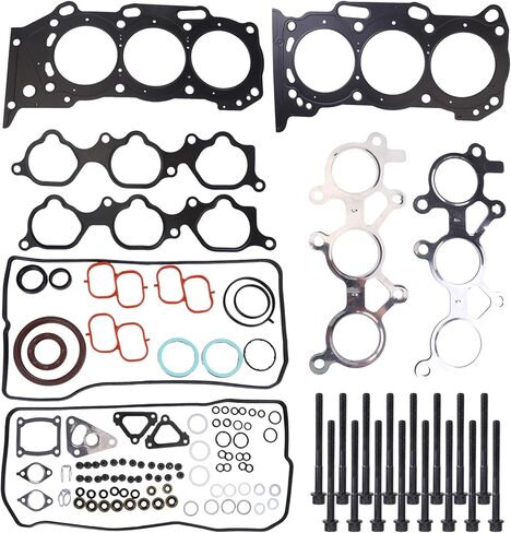 Head Gasket Set W/Bolts Zcargel Full Cylinder Gasket Set with Kit Head Bolts Compatible for Camry Sienna Es350 3.5l 2grfe 2005-15 Engine Repair Gasket Kit Replaces Part 8614915105 in Saudi Arabia