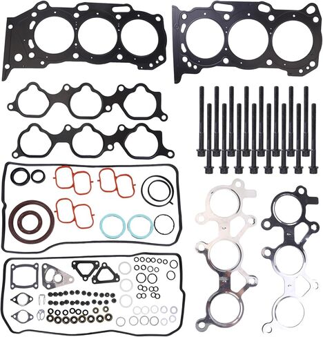 Head Gasket Set W/Bolts Zcargel Full Cylinder Gasket Set with Kit Head Bolts Compatible for Camry Sienna Es350 3.5l 2grfe 2005-15 Engine Repair Gasket Kit Replaces Part 8614915105 in Saudi Arabia