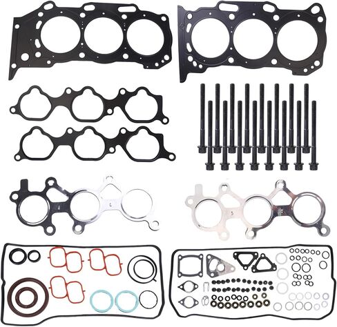 Head Gasket Set W/Bolts Zcargel Full Cylinder Gasket Set with Kit Head Bolts Compatible for Camry Sienna Es350 3.5l 2grfe 2005-15 Engine Repair Gasket Kit Replaces Part 8614915105 in Saudi Arabia