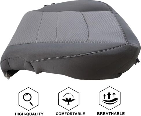 NLQR Front Passenger Side Bottom Replacement Cloth Seat Cover Gray Compatible with Dodge Ram 1500 2500 3500 4500 5500 2013 2014 2015 2016 2017 2018 in Kuwait
