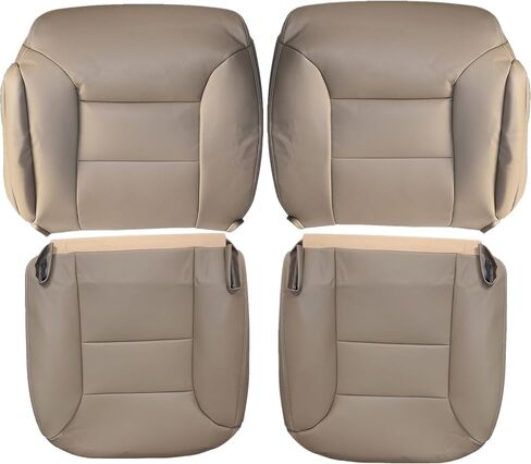 Driver and Passenger Bottom and Top Seat Covers Replacement Leather Med Tan Compatible with Chevy Silverado Tahoe Suburban GMC Sierra Yukon 1995 1996 1997 1998 1999 in Kuwait