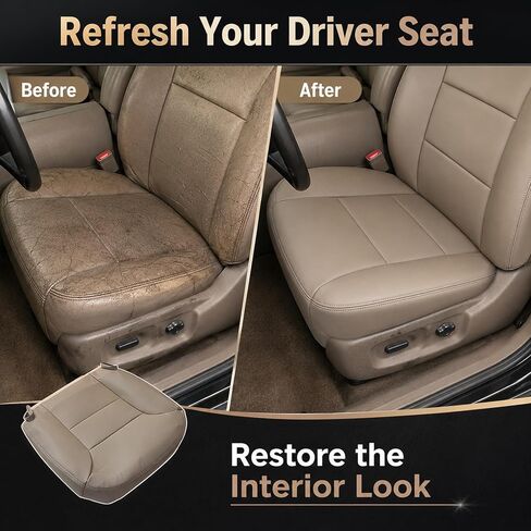 Driver and Passenger Bottom and Top Seat Covers Replacement Leather Med Tan Compatible with Chevy Silverado Tahoe Suburban GMC Sierra Yukon 1995 1996 1997 1998 1999 in Kuwait